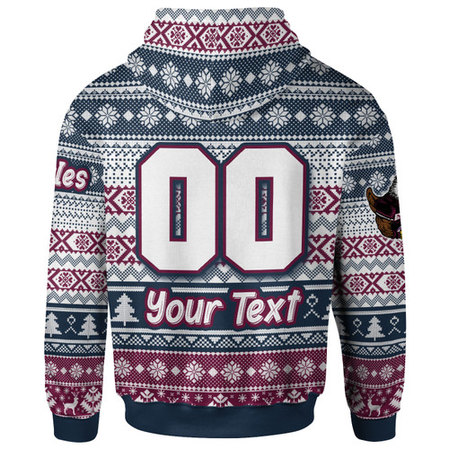 Australia Sea Eagles Hoodie - Custom Eagles Mascot Knitted Christmas Patterns Hoodie Australia Sea Eagles Hoodie - Custom Eagles Mascot Knitted Christmas Patterns Hoodie