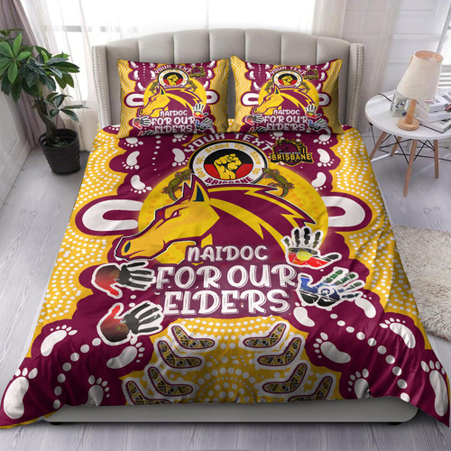 Australia Brisbane Broncos Naidoc Week Custom Bedding Set - Traditional Custodians Brisbane Broncos NAIDOC Week Celebrations