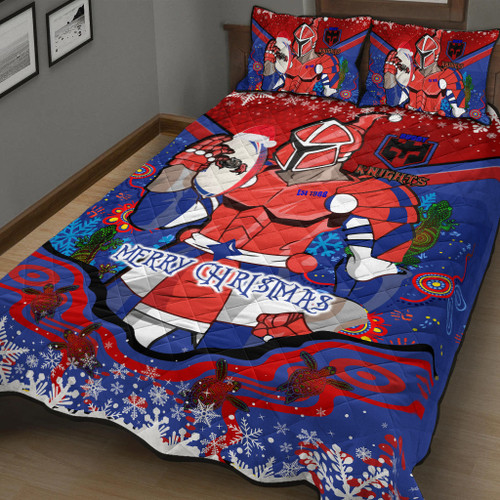 Newcastle Christmas Quilt Bed Set - Custom Merry Christmas Newcastle Indigenous Inspired Newcastle Christmas Quilt Bed Set - Custom Merry Christmas Newcastle Indigenous Inspired