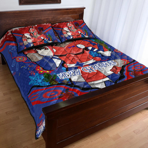 Newcastle Christmas Quilt Bed Set - Custom Merry Christmas Newcastle Indigenous Inspired Newcastle Christmas Quilt Bed Set - Custom Merry Christmas Newcastle Indigenous Inspired