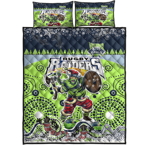 Canberra Christmas Quilt Bed Set - Custom Merry Viking Canberra Christmas Indigenous Inspired Canberra Christmas Quilt Bed Set - Custom Merry Viking Canberra Christmas Indigenous Inspired