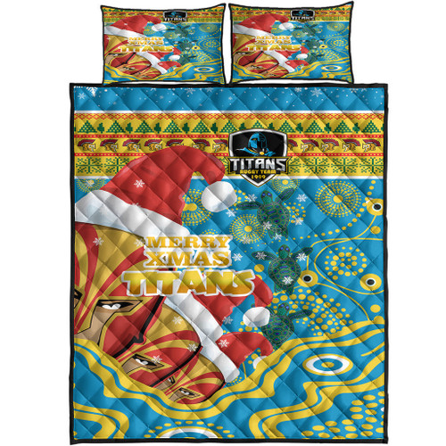 Gold Coast Christmas Quilt Bed Set - Custom Merry Gold Coast Christmas Indigenous Gold Coast Christmas Quilt Bed Set - Custom Merry Gold Coast Christmas Indigenous