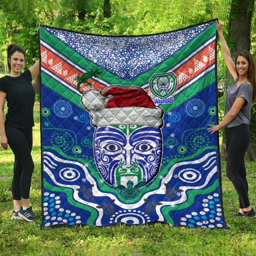 New Zealand Christmas Quilt - Custom Merry New Zealand Christmas Indigenous Quilt New Zealand Christmas Quilt - Custom Merry New Zealand Christmas Indigenous Quilt