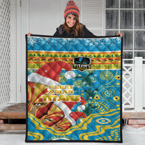Gold Coast Christmas Quilt - Custom Merry Gold Coast Christmas Indigenous Quilt Gold Coast Christmas Quilt - Custom Merry Gold Coast Christmas Indigenous Quilt