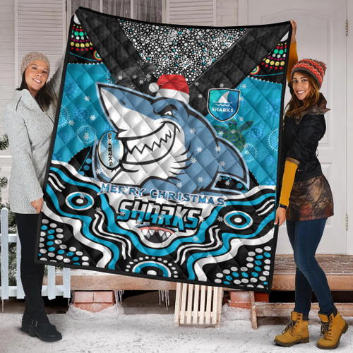 Cronulla Christmas Quilt - Custom Christmas Super Cronulla Indigenous Christmas Quilt Cronulla Christmas Quilt - Custom Christmas Super Cronulla Indigenous Christmas Quilt