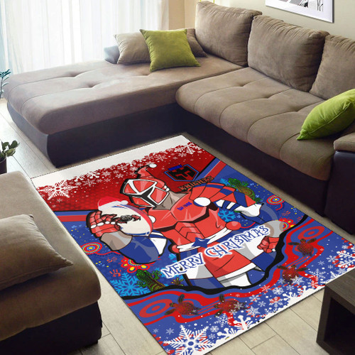 Newcastle Christmas Area Rug - Custom Merry Christmas Newcastle Indigenous Rug Newcastle Christmas Area Rug - Custom Merry Christmas Newcastle Indigenous Rug