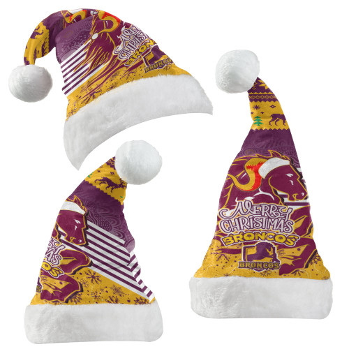 Brisbane Christmas Hat - Merry Christmas Brisbane Retro Heritage Jersey Brisbane Christmas Hat - Merry Christmas Brisbane Retro Heritage Jersey