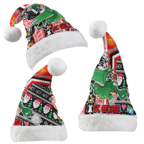 Illawarra and St George Christmas Hat - Illawarra and St George Xmas Green drakeWith Snowflakes And Ball Illawarra and St George Christmas Hat - Illawarra and St George Xmas Green drakeWith Snowflakes And Ball