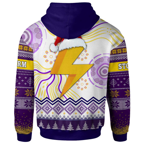 Melbourne Storm Christmas Hoodie - Custom Melbourne Storm Christmas And Aboriginal Patterns Hoodie Melbourne Storm Christmas Hoodie - Custom Melbourne Storm Christmas And Aboriginal Patterns Hoodie