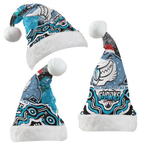 Cronulla Christmas Hat - Merry Christmas Super Cronulla Indigenous Hat