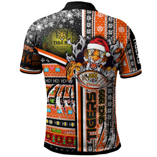 Wests Tigers Christmas Polo Shirt - Custom Scratch Super South West Sydney Ho Ho Ho Polo Shirt Wests Tigers Christmas Polo Shirt - Custom Scratch Super South West Sydney Ho Ho Ho Polo Shirt