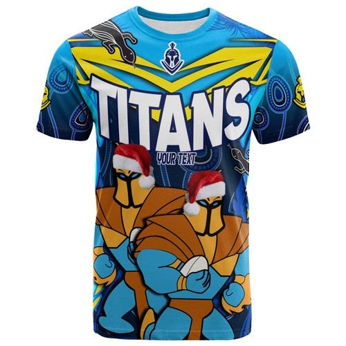 Gold Coast Titans Christmas Custom T-shirt - Gold Coast Titans Aboriginal Inspired Summer Vibes Christmas T-shirt Gold Coast Titans Christmas Custom T-shirt - Gold Coast Titans Aboriginal Inspired Summer Vibes Christmas T-shirt