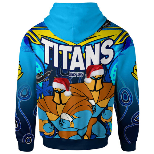 Gold Coast Titans Christmas Custom Hoodie - Gold Coast Titans Aboriginal Inspired Summer Vibes Christmas Hoodie Gold Coast Titans Christmas Custom Hoodie - Gold Coast Titans Aboriginal Inspired Summer Vibes Christmas Hoodie