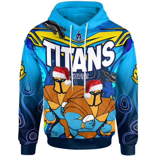 Gold Coast Titans Christmas Custom Hoodie - Gold Coast Titans Aboriginal Inspired Summer Vibes Christmas Hoodie Gold Coast Titans Christmas Custom Hoodie - Gold Coast Titans Aboriginal Inspired Summer Vibes Christmas Hoodie