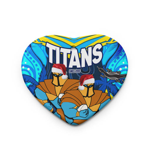 Gold Coast Titans Christmas Ornaments - Gold Coast Titans Aboriginal Inspired Summer Vibes Christmas Ornaments Gold Coast Titans Christmas Ornaments - Gold Coast Titans Aboriginal Inspired Summer Vibes Christmas Ornaments