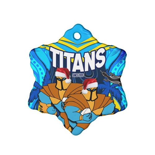 Gold Coast Titans Christmas Ornaments - Gold Coast Titans Aboriginal Inspired Summer Vibes Christmas Ornaments Gold Coast Titans Christmas Ornaments - Gold Coast Titans Aboriginal Inspired Summer Vibes Christmas Ornaments