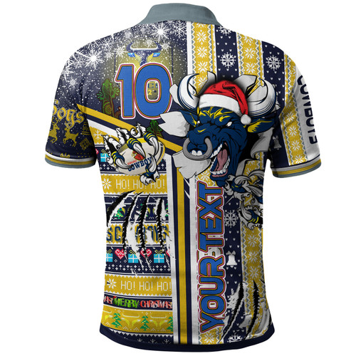 North Queensland Christmas Polo Shirt - Custom Merry "Super North Queensland" Christmas Scratch Ho Ho Ho Polo Shirt North Queensland Christmas Polo Shirt - Custom Merry "Super North Queensland" Christmas Scratch Ho Ho Ho Polo Shirt