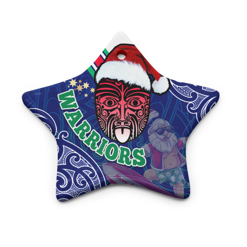 New Zealand Warriors Christmas Ornaments - New Zealand Warriors Maori Culture Christmas Vibes with Santa Surfing Ornaments New Zealand Warriors Christmas Ornaments - New Zealand Warriors Maori Culture Christmas Vibes with Santa Surfing Ornaments