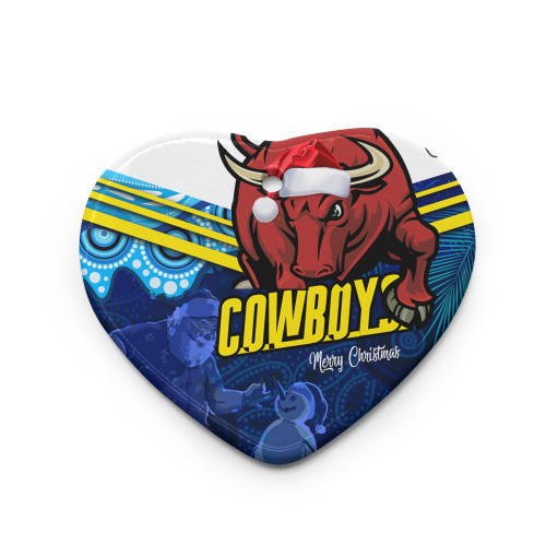 North Queensland Cowboys Christmas Ornaments - Cowboys Merry Christmas Summer Vibes Aboriginal Inspired Ornaments North Queensland Cowboys Christmas Ornaments - Cowboys Merry Christmas Summer Vibes Aboriginal Inspired Ornaments