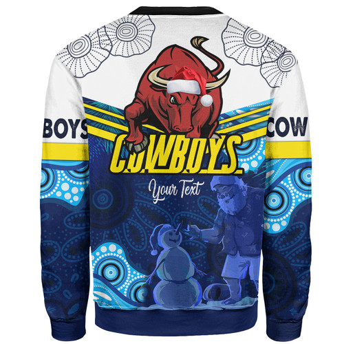 North Queensland Cowboys Christmas Sweatshirt - Custom Cowboys Merry Christmas Summer Vibes Aboriginal Inspired Sweatshirt North Queensland Cowboys Christmas Sweatshirt - Custom Cowboys Merry Christmas Summer Vibes Aboriginal Inspired Sweatshirt