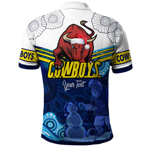 North Queensland Cowboys Christmas Polo shirt - Custom Cowboys Merry Christmas Summer Vibes Aboriginal Inspired Polo shirt North Queensland Cowboys Christmas Polo shirt - Custom Cowboys Merry Christmas Summer Vibes Aboriginal Inspired Polo shirt