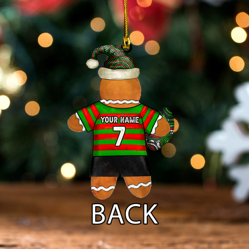 South Sydney Rabbitohs Shape Wooden or Acrylic Ornament - Gingerbread Sport Shape Ornament South Sydney Rabbitohs Shape Wooden or Acrylic Ornament - Gingerbread Sport Shape Ornament