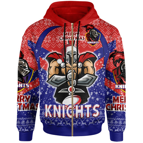 Newcastle Knights Christmas Hoodie - Custom Newcastle Knights Merry Christmas With Snowflake Pattern Hoodie Newcastle Knights Christmas Hoodie - Custom Newcastle Knights Merry Christmas With Snowflake Pattern Hoodie