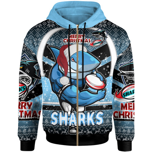 Cronulla-Sutherland Sharks Christmas Hoodie - Custom Cronulla-Sutherland Sharks Merry Christmas With Snowflake Pattern Hoodie Cronulla-Sutherland Sharks Christmas Hoodie - Custom Cronulla-Sutherland Sharks Merry Christmas With Snowflake Pattern Hoodie