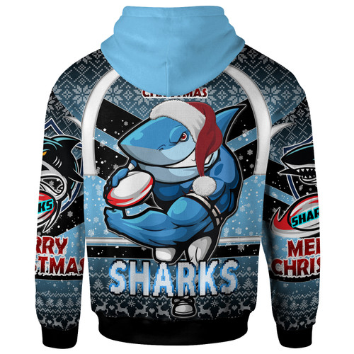 Cronulla-Sutherland Sharks Christmas Hoodie - Custom Cronulla-Sutherland Sharks Merry Christmas With Snowflake Pattern Hoodie Cronulla-Sutherland Sharks Christmas Hoodie - Custom Cronulla-Sutherland Sharks Merry Christmas With Snowflake Pattern Hoodie