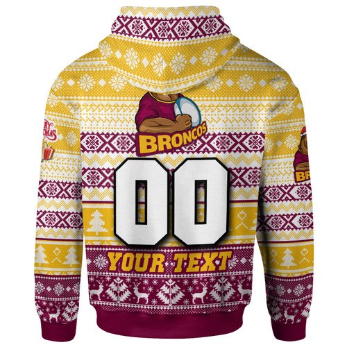Brisbane Broncos Hoodie - Custom Brisbane Broncos Mascot Knitted Christmas Patterns Hoodie Brisbane Broncos Hoodie - Custom Brisbane Broncos Mascot Knitted Christmas Patterns Hoodie