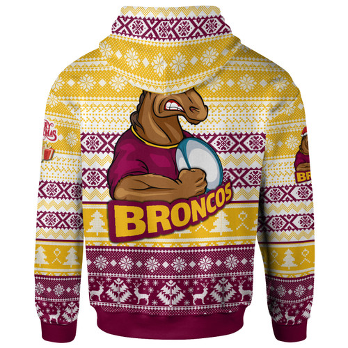 Brisbane Broncos Hoodie - Custom Brisbane Broncos Mascot Knitted Christmas Patterns Hoodie Brisbane Broncos Hoodie - Custom Brisbane Broncos Mascot Knitted Christmas Patterns Hoodie
