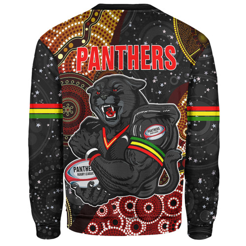 Penrith Panthers Christmas Sweatshirt - Penrith Panthers Merry Christmas Hat Aboriginal Style Penrith Panthers Christmas Sweatshirt - Penrith Panthers Merry Christmas Hat Aboriginal Style