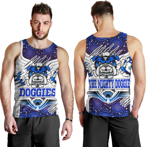 Australia City of Canterbury Bankstown Custom Men Tank Top - Indigenous Super Doggies Scratch Style Australia City of Canterbury Bankstown Custom Men Tank Top - Indigenous Super Doggies Scratch Style