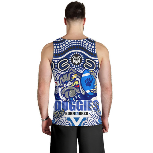 Australia City of Canterbury Bankstown Custom Men Tank - Indigenous Doggies "Born & Bred" Tank Top Australia City of Canterbury Bankstown Custom Men Tank - Indigenous Doggies "Born & Bred" Tank Top