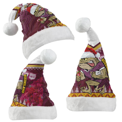 Cane Toads Rugby League Hat - Cane Toads Maroons Aboriginal Inspired Christmas Vibes Hat Cane Toads Rugby League Hat - Cane Toads Maroons Aboriginal Inspired Christmas Vibes Hat