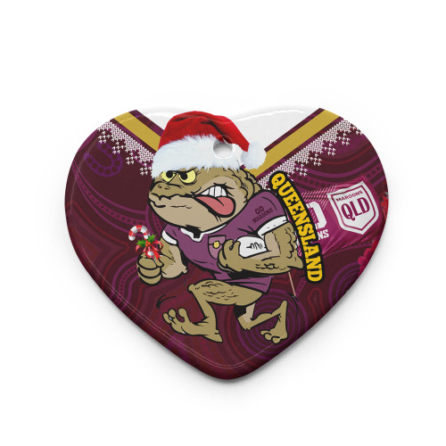 Cane Toads Rugby League Ornaments - Cane Toads Maroons Aboriginal Inspired Christmas Vibes Ornaments Cane Toads Rugby League Ornaments - Cane Toads Maroons Aboriginal Inspired Christmas Vibes Ornaments