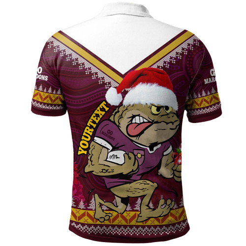 Cane Toads Polo Shirt - Custom Cane Toads Aboriginal Inspired Christmas Vibes Polo Shirt Cane Toads Polo Shirt - Custom Cane Toads Aboriginal Inspired Christmas Vibes Polo Shirt