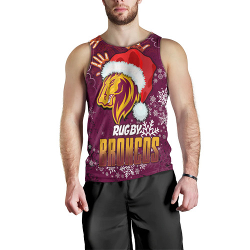 Brisbane Broncos Men Tank Top - Christmas Santa Hat Horse Ball Men Tank Top Brisbane Broncos Men Tank Top - Christmas Santa Hat Horse Ball Men Tank Top