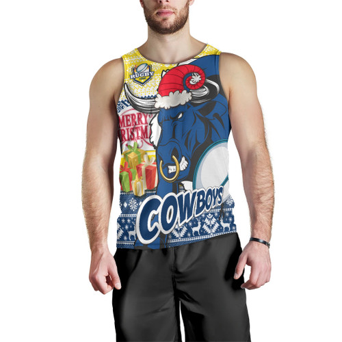North Queensland Cowboys Men Tank Top - North Queensland Cowboys Mascot Knitted Christmas Patterns Men Tank Top North Queensland Cowboys Men Tank Top - North Queensland Cowboys Mascot Knitted Christmas Patterns Men Tank Top