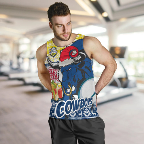 North Queensland Cowboys Men Tank Top - North Queensland Cowboys Mascot Knitted Christmas Patterns Men Tank Top North Queensland Cowboys Men Tank Top - North Queensland Cowboys Mascot Knitted Christmas Patterns Men Tank Top