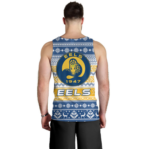 Parramatta Eels Men Tank Top - Parramatta Eels Mascot Knitted Christmas Patterns Men Tank Top