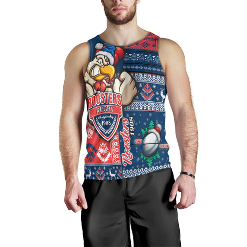 Sydney Roosters Men Tank Top - Christmas Snowflakes Sydney Roosters Mascot Men Tank Top Sydney Roosters Men Tank Top - Christmas Snowflakes Sydney Roosters Mascot Men Tank Top