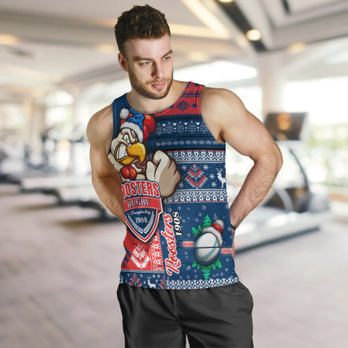 Sydney Roosters Men Tank Top - Christmas Snowflakes Sydney Roosters Mascot Men Tank Top Sydney Roosters Men Tank Top - Christmas Snowflakes Sydney Roosters Mascot Men Tank Top