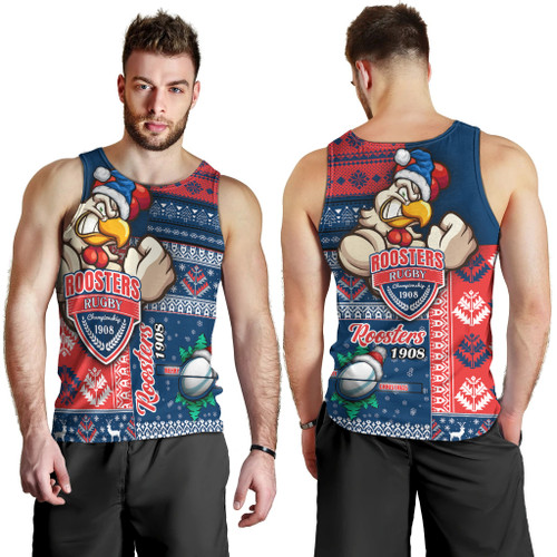 Sydney Roosters Men Tank Top - Christmas Snowflakes Sydney Roosters Mascot Men Tank Top Sydney Roosters Men Tank Top - Christmas Snowflakes Sydney Roosters Mascot Men Tank Top