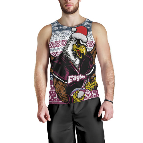 Australia Sea Eagles Men Tank Top - Eagles Mascot Knitted Christmas Patterns Men Tank Top Australia Sea Eagles Men Tank Top - Eagles Mascot Knitted Christmas Patterns Men Tank Top