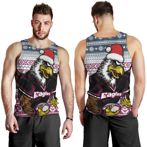 Australia Sea Eagles Men Tank Top - Eagles Mascot Knitted Christmas Patterns Men Tank Top Australia Sea Eagles Men Tank Top - Eagles Mascot Knitted Christmas Patterns Men Tank Top