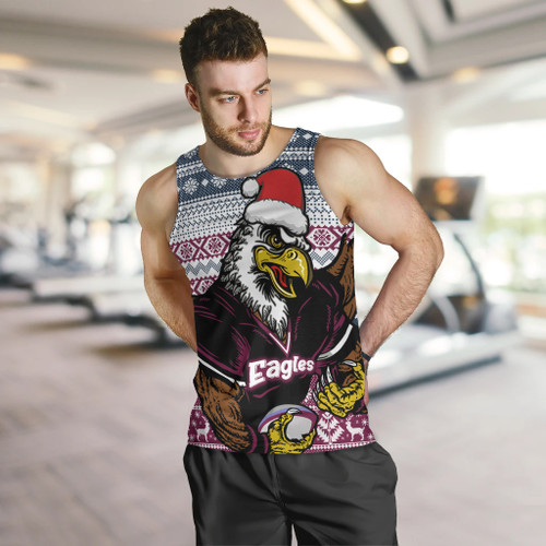 Australia Sea Eagles Men Tank Top - Eagles Mascot Knitted Christmas Patterns Men Tank Top Australia Sea Eagles Men Tank Top - Eagles Mascot Knitted Christmas Patterns Men Tank Top