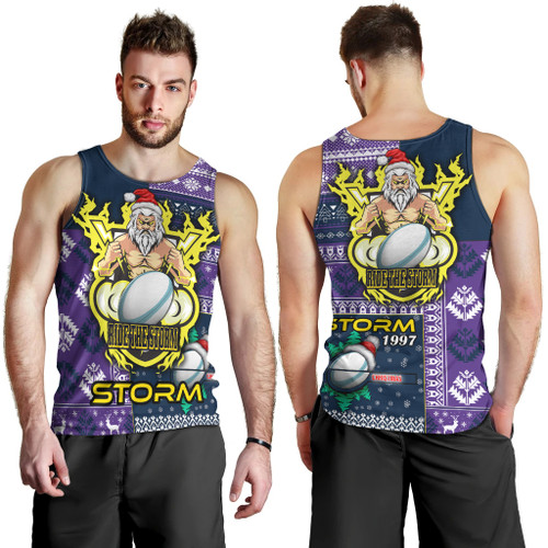 Melbourne Storm Men Tank Top - Christmas Snowflakes Melbourne Storm Mascot Men Tank Top Melbourne Storm Men Tank Top - Christmas Snowflakes Melbourne Storm Mascot Men Tank Top