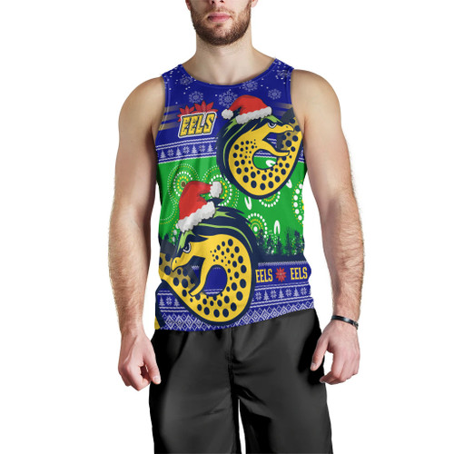 Parramatta Eels Christmas Men Tank Top - Parramatta Eels Ugly Christmas And Aboriginal Patterns Men Tank Top