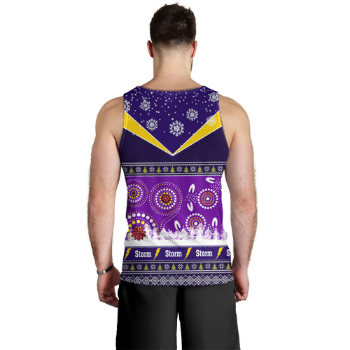 Melbourne Storm Christmas Men Tank Top - Melbourne Storm Ugly Christmas And Aboriginal Patterns Men Tank Top Melbourne Storm Christmas Men Tank Top - Melbourne Storm Ugly Christmas And Aboriginal Patterns Men Tank Top